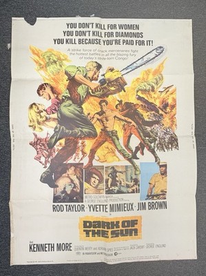 Dark of the Sun Original 1968 US Movie Poster Movies Collectible Film Art