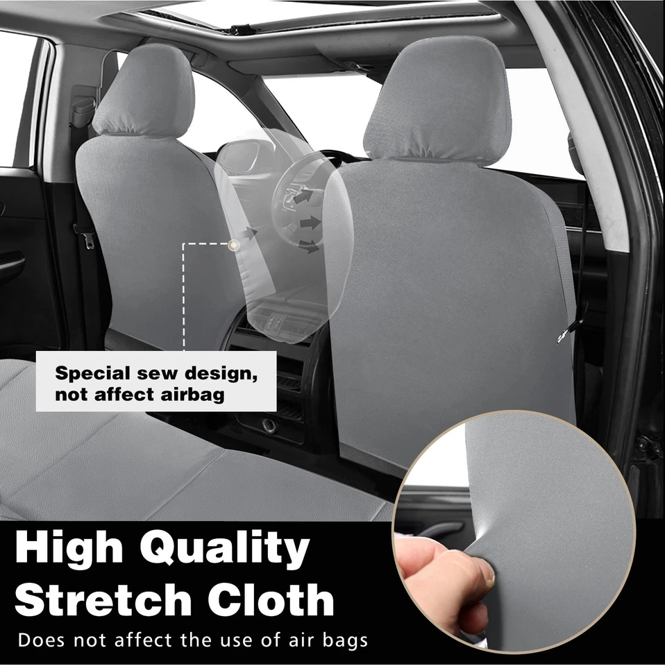 For Toyota Corolla Car Front Rear Seat Covers PU Leather Full Surround Protector - Изображение 3 из 4
