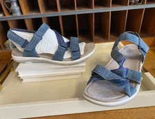 Earth Origins Sandals Womens 11 Navy Blue Suede Sport New Savoy Slade