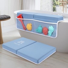 Baby Bath Kneeler and Elbow Rest Pad Set,2Inch, bathtub kneeling Large, Blue
