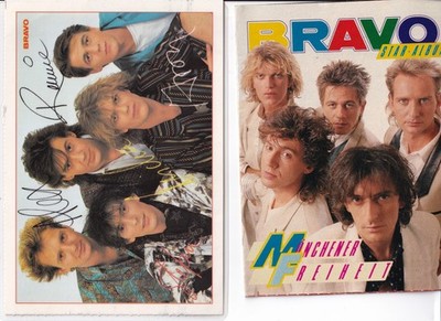 Münchener Freiheit  - Bravo Autogrammkarte & 1 Star Album -Laminiert Top Schutz