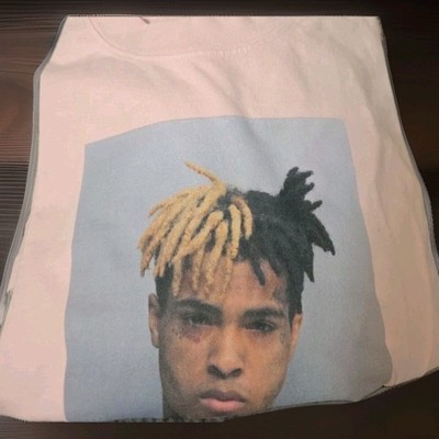 Revenge - XXXtentacion Pink Valentine s Day Mugshot Heartbreak Tee Shirt - Small