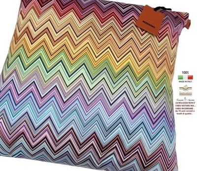 Missoni Cushion 50 X 50 Cm Heavyweight Satin Fabric 100% Pure