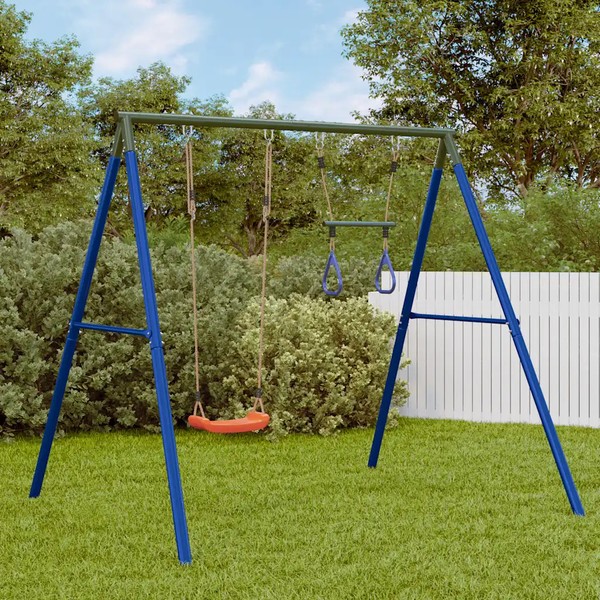 Schaukel-Set Mit Schaukelsitz Und Trapez FüR Spielplatz Und Garten-image