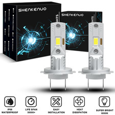 H7 Led Headlight Bulbs Upgrade Xenon White 6000k Car Low Dipped Beam Bulb 12v