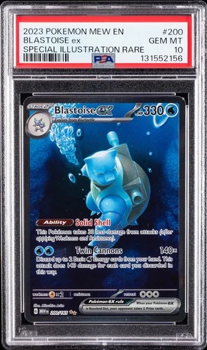 2023 POKEMON MEW EN-151 SPECIAL ILLUSTRATION RARE #200 BLASTOISE EX PSA 10