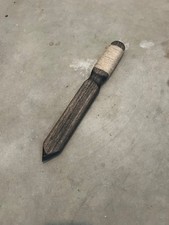 Handmade Vampire Slayer Hunter Wooden Wood Stake - Stained Poplar + Wrap - 12"