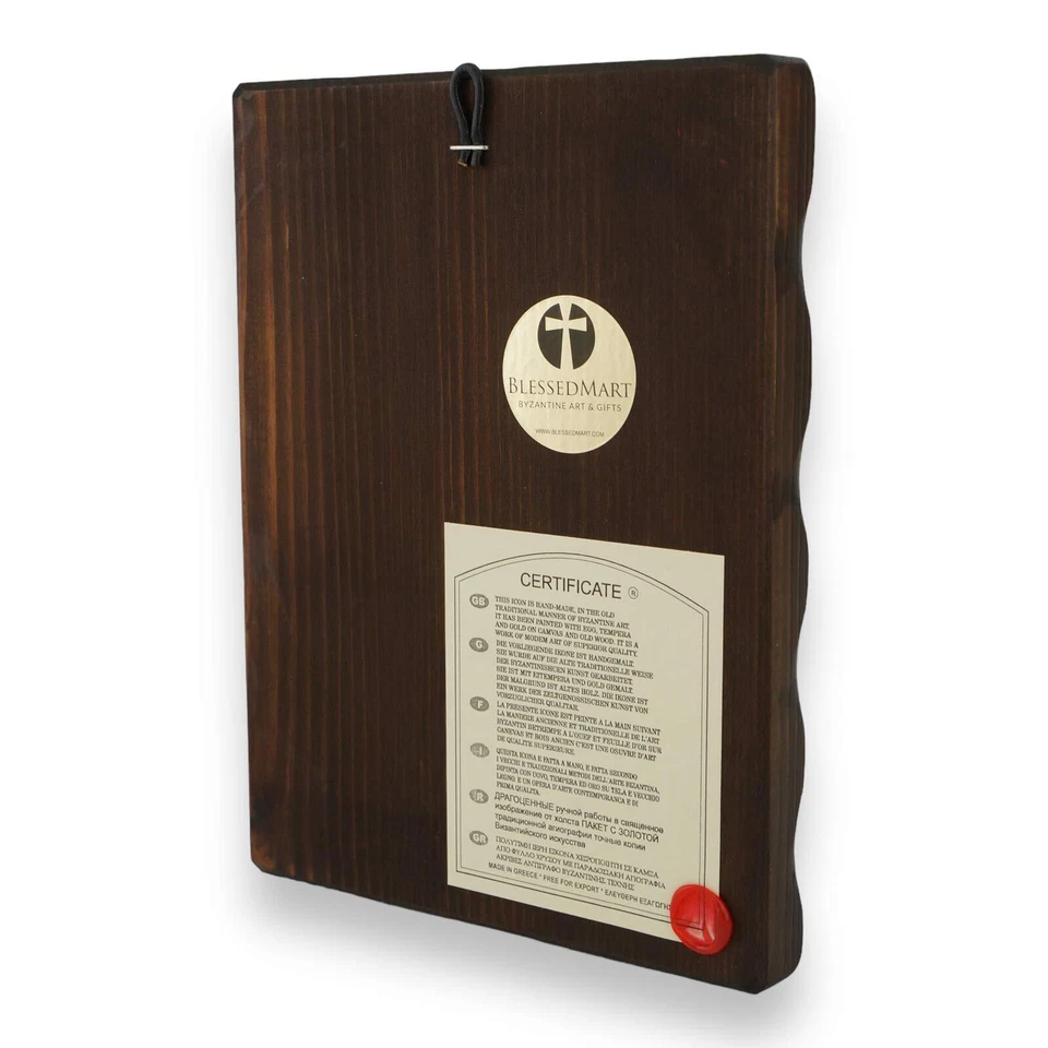 Icono de Santos Cipriano y Justina - Icono bizantino ortodoxo griego hecho a ... - Imagen 2 de 4