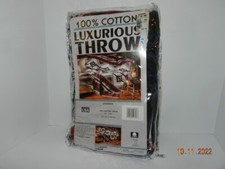 Kohl's 100% COTTON BLANKET/THROW 50" x 60" SHAWNEE made in USA aztec