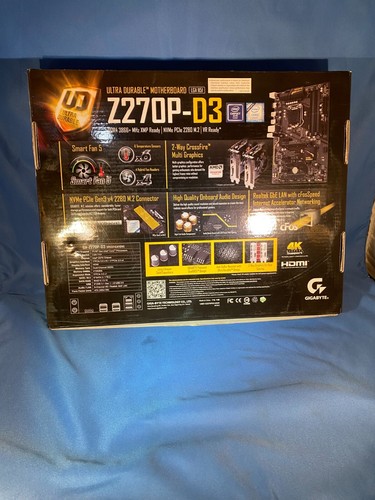 Placa madre Gigabyte Z270P-D3 ultra duradera LGA 1151 DDR4 3866+ MHz lista para XMP - Imagen 4 de 4