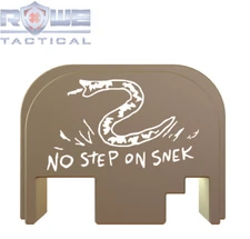 Rowe Tactical Rear Slide Back Plate for Glock Gen 1-4 - FDE - No Step On Snek