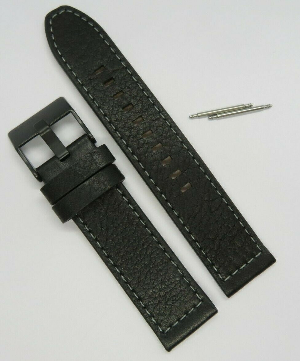 Diesel Original Replacement Leather Strap DZ1945 Watch Band Black Strap 22 mm
