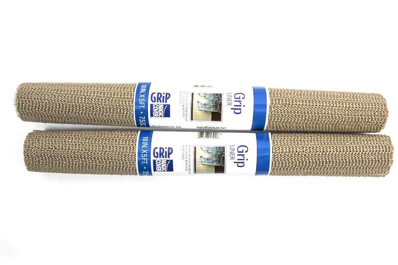 Lot of 2 Magic Cover Grip Liner Non-Slip Taupe 7.5 Sq Ft Drawer Liners