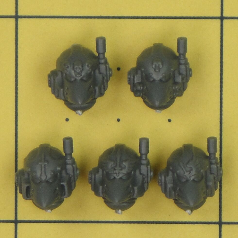 Warhammer 40K Space Marines Dark Angels Ravenwing Command Squad Beaky  Helmets