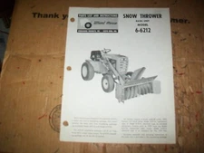 Wheel Horse Parts List & Instructions Snow Thrower Model 6-6212