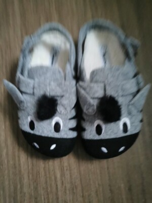 Hausschuhe 27 Jungen Mädchen Warm Schuhe Schlappen Kinder Winter Zebra