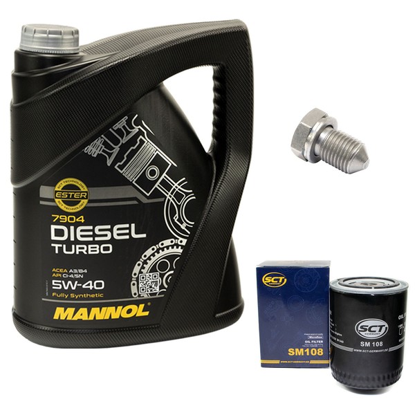 MotoröL ÖLfilter SM108 Set 5W40 5 Liter ÖLablassschraube FüR Audi A4 Avant A6 VW-image