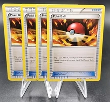 4x Pokémon Poke Ball 67/83 XY Generations Item Trainer Playset