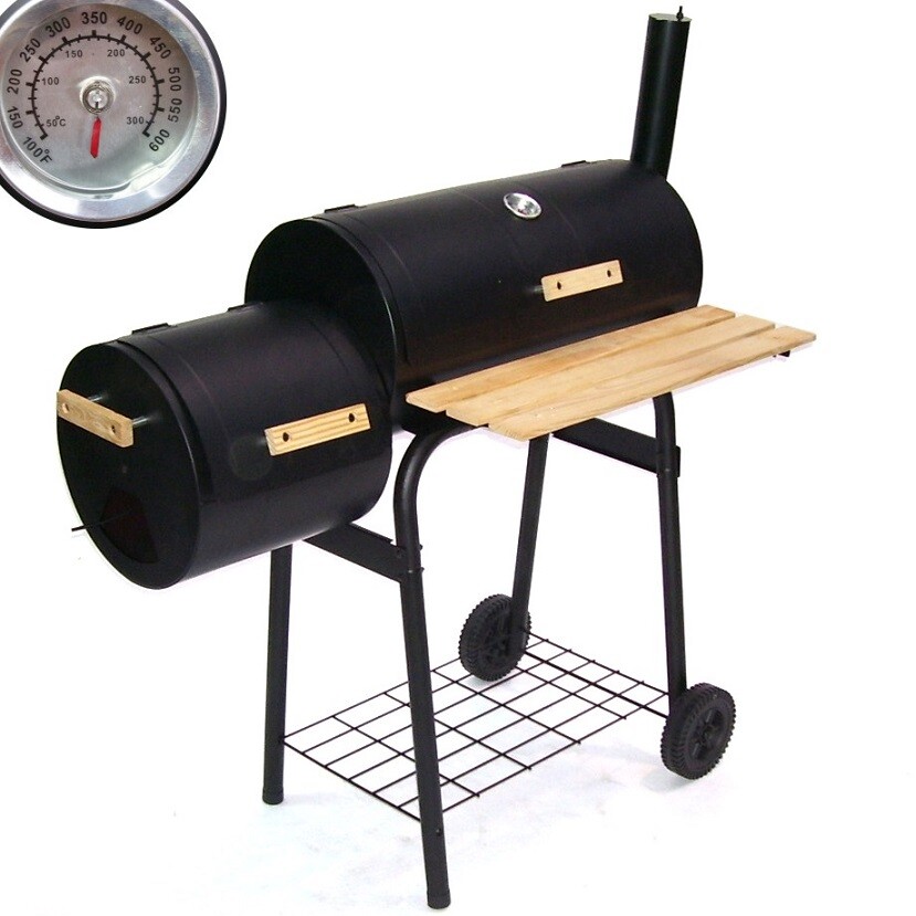 BBQ Holzkohlegrill Barbecue 56510 Smoker Grillwagen Standgrill Räucherofen