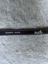 HERMES Brown Logo Ribbon 73"
