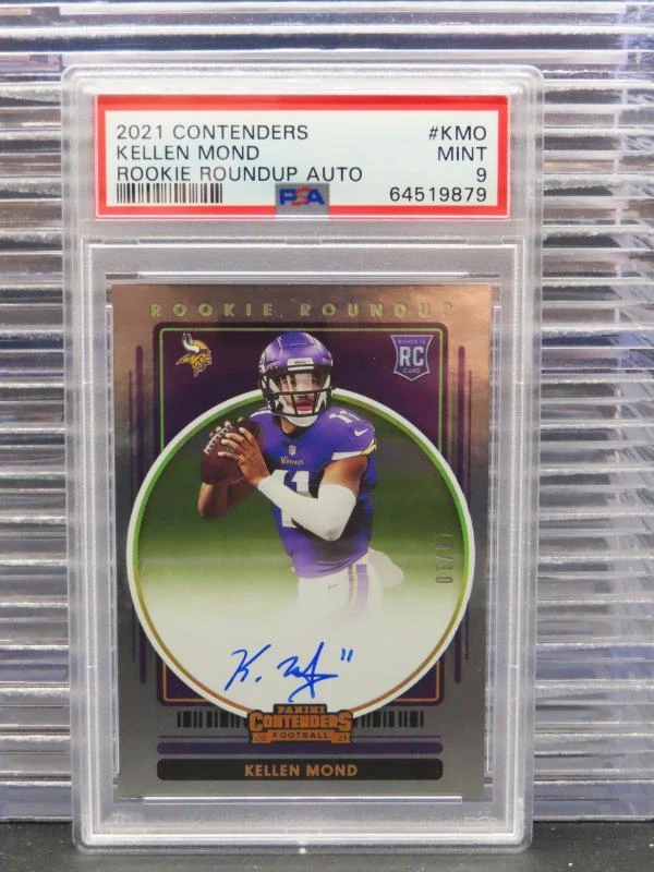 Kellen Mond Panini Contenders Rookie Roundup Autographs #KMO Gold
