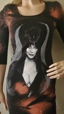 ZENANA PREMIUM     Pencil / Bodycon Dress Sz S Elvira Mistress of the Dark  1981