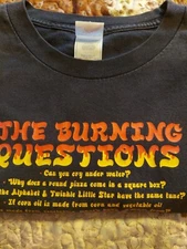 T-shirt "Burning Questions" Black XL Uni-sex