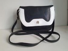 BORSA A TRACOLLA BORSA A TRACOLLA VINTAGE DESIGNER DA DONNA IN PELLE NERA BIANCA