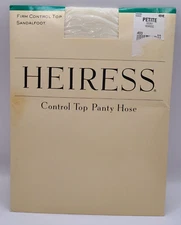 Vintage Heiress Petite Ivory Heiress Firm Control Top Sandalfoot Pantyhose