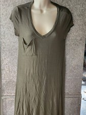 No Comment Tshirt SS dress Green With Chest Pocket Womens Large