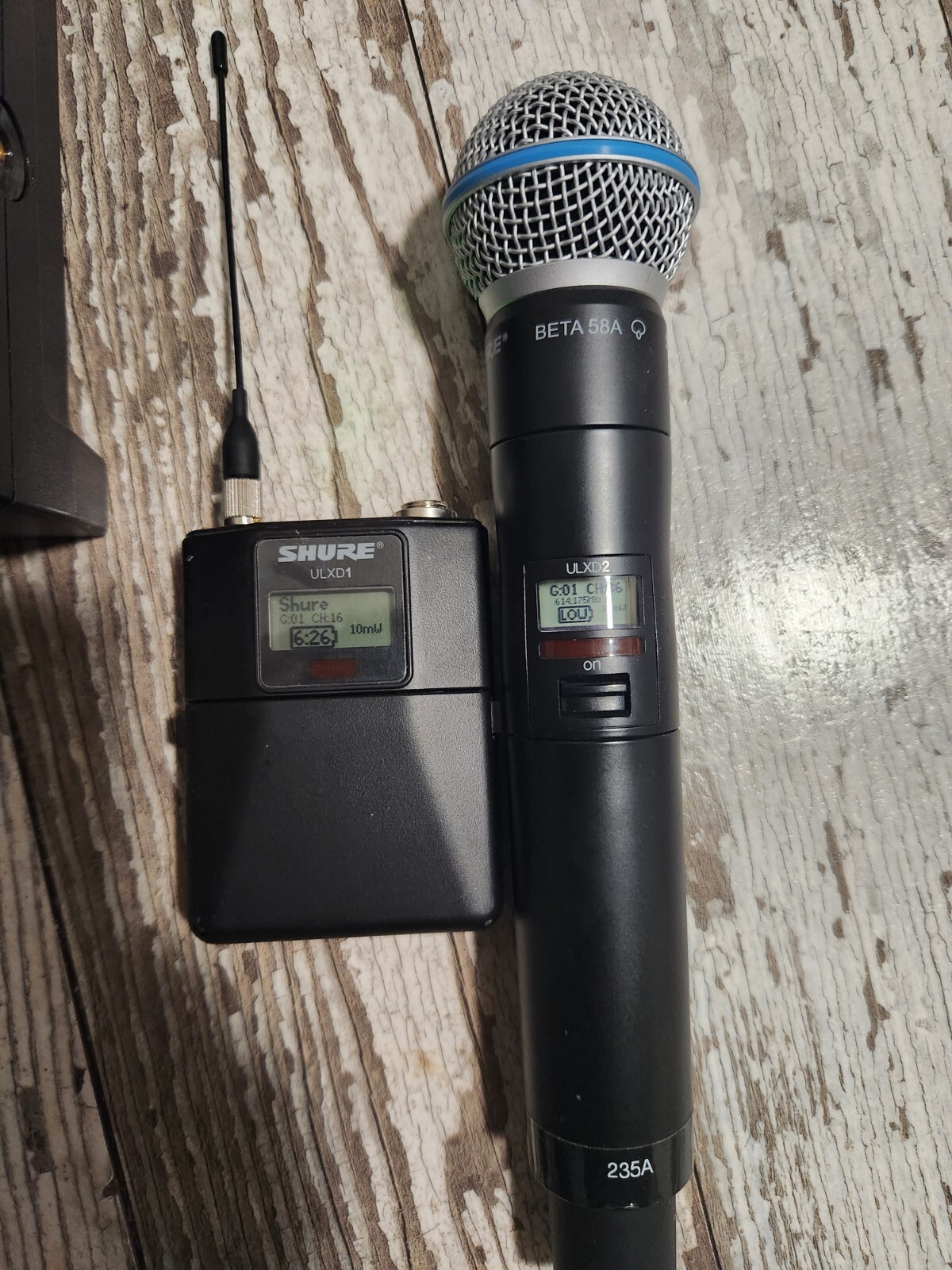 Shure Ulxd1 + Ulxd2 Beta 58a Wireless Microphone Set J50a eBay