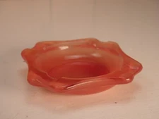 Vintage Rose Pink 4” Ash Tray Cigar Mid Century Square Glass Ashtray