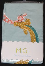 MiGi Little Circus Window Valance 44x15 giraffe aqua blue orange gold