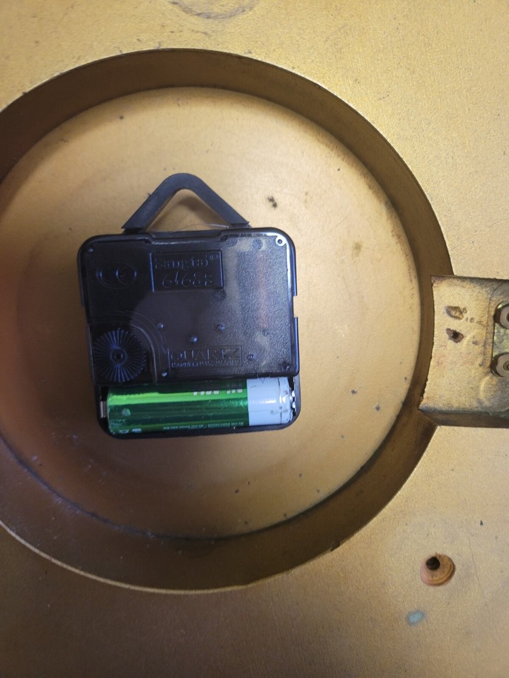 Smiths Sunburst starrburst Vintage Clock no glass new quartz battery