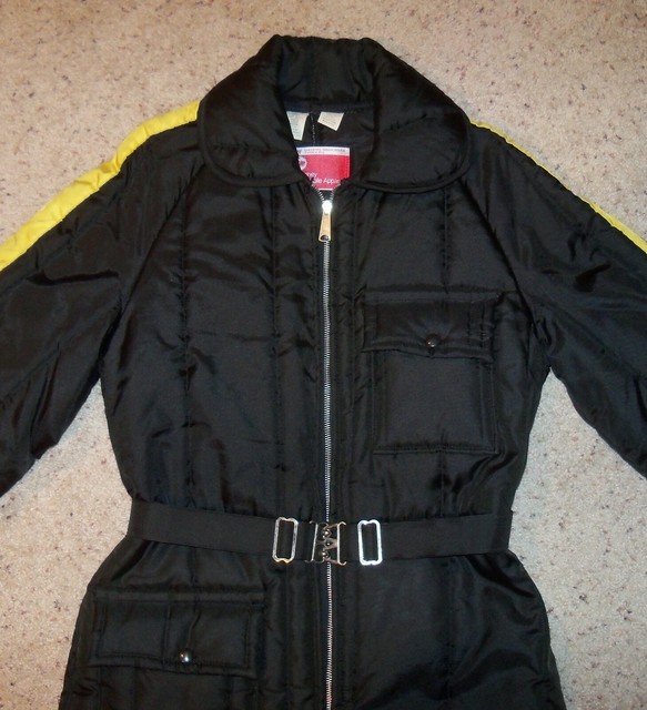 LN Women's JCPenney JC Penney Black Snow Suit Medium M, 1214, Belt