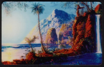 New Universe (Artwork by John Mason) Waterfall, Temple, City Set of 3 Phone Card