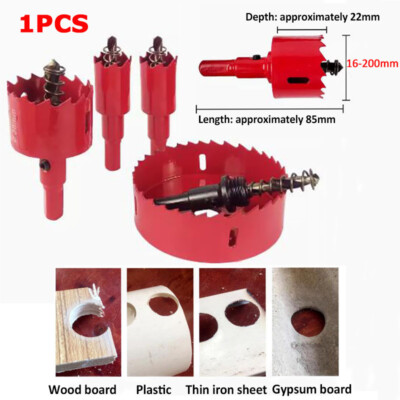 1pc 16mm~200mm Bi Metal M42 HSS Hole Saw Cutter Drill Bit For Wood Plaster Board