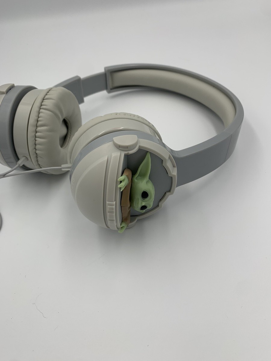 Baby Yoda The Child Mandalorian Stereo Audio Jack Grey Headphones Adjustable