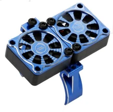 1/8 Twin Turbo High Speed 30mm Cooling Fans 28K w/40-42mm Dia. Motor Mount Blue