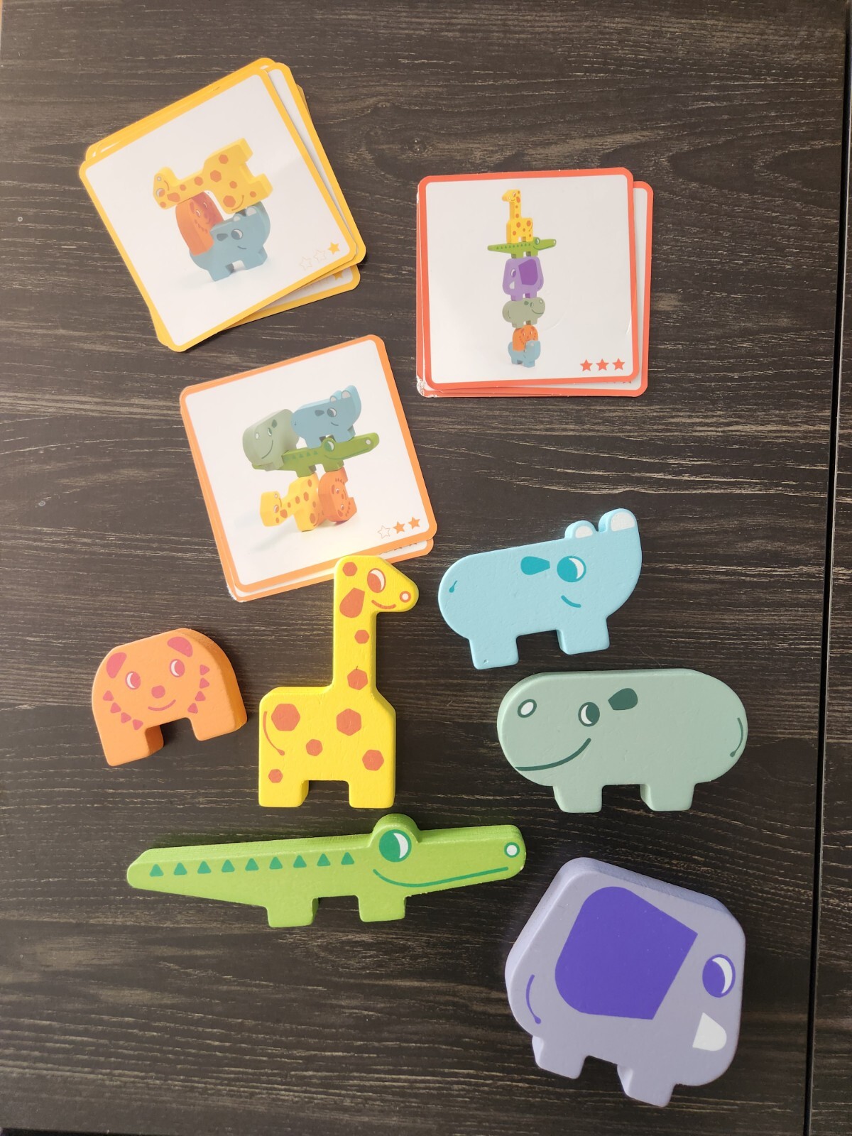 Djeco Ze Totanimo Blocks Wooden Balance Stacking Game For Kids Animal Shapes