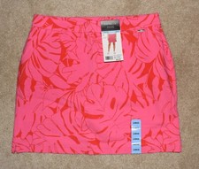 New Womens Rafaella Skirt Large Pink Red Tropical Tennis Golf Skort