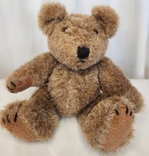 Vintage Jointed Brown Teddy Bear Plushie 11" Stuffed Animal