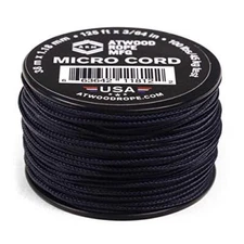 Atwood Rope MFG Tactical Navy Micro Utility Cord 1.18mm X 125ft Reusable Spool 