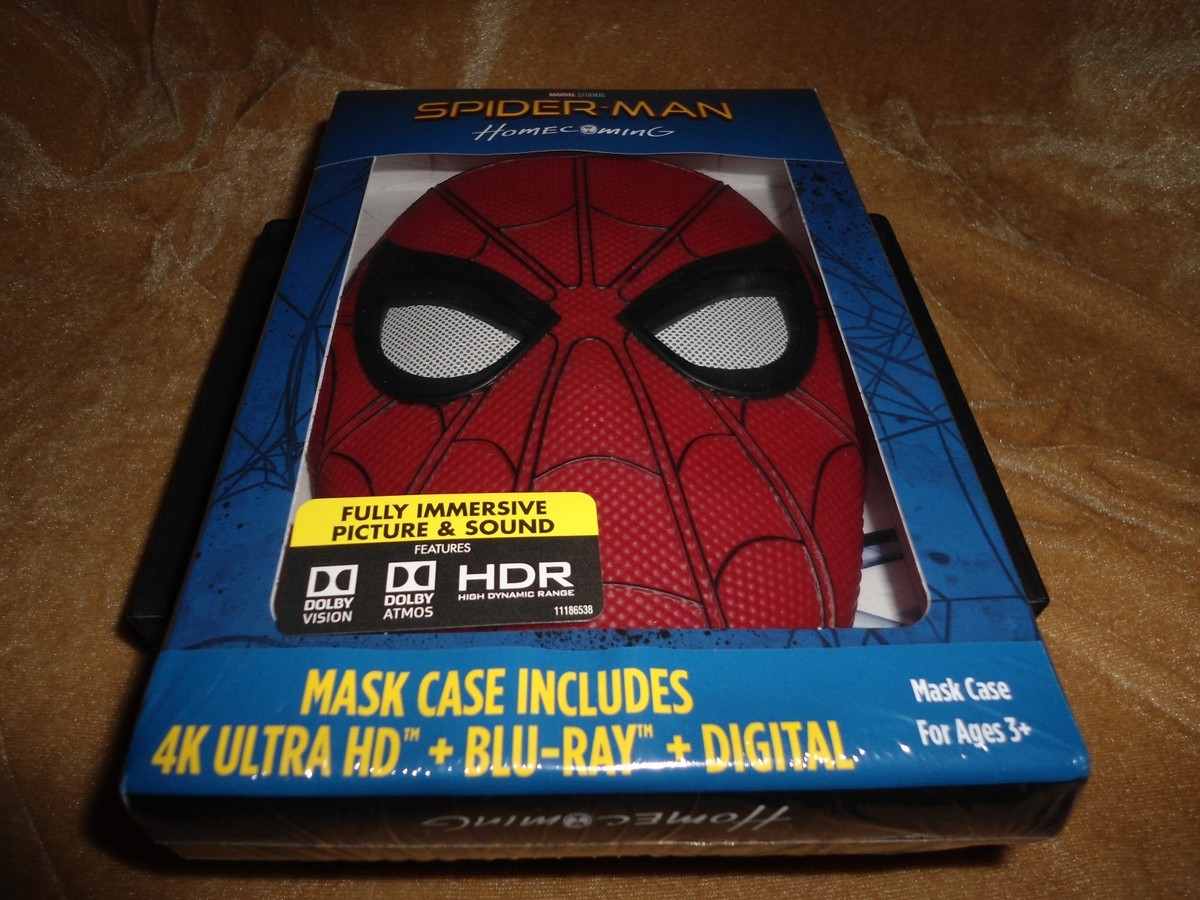 Spider-Man: Homecoming (2017) Mask Case Includes 4K UHD + Blu-Ray