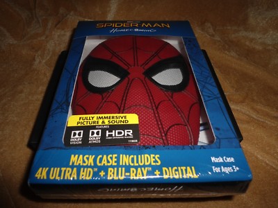 Spider-Man: Homecoming (2017) Mask Case Includes 4K UHD + Blu-Ray