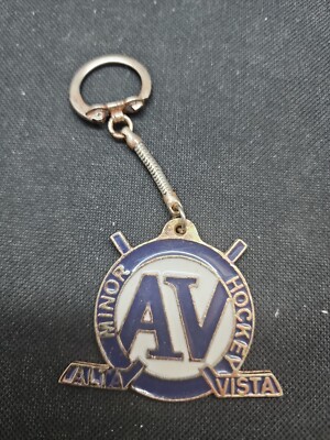 Vintage Keychain Hockey Minor Alta Vista Key Ring or Collectable 