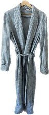 Vintage Pilgrim Bath Robe Plaid Belted Cotton Men s Approx Size M With pockets