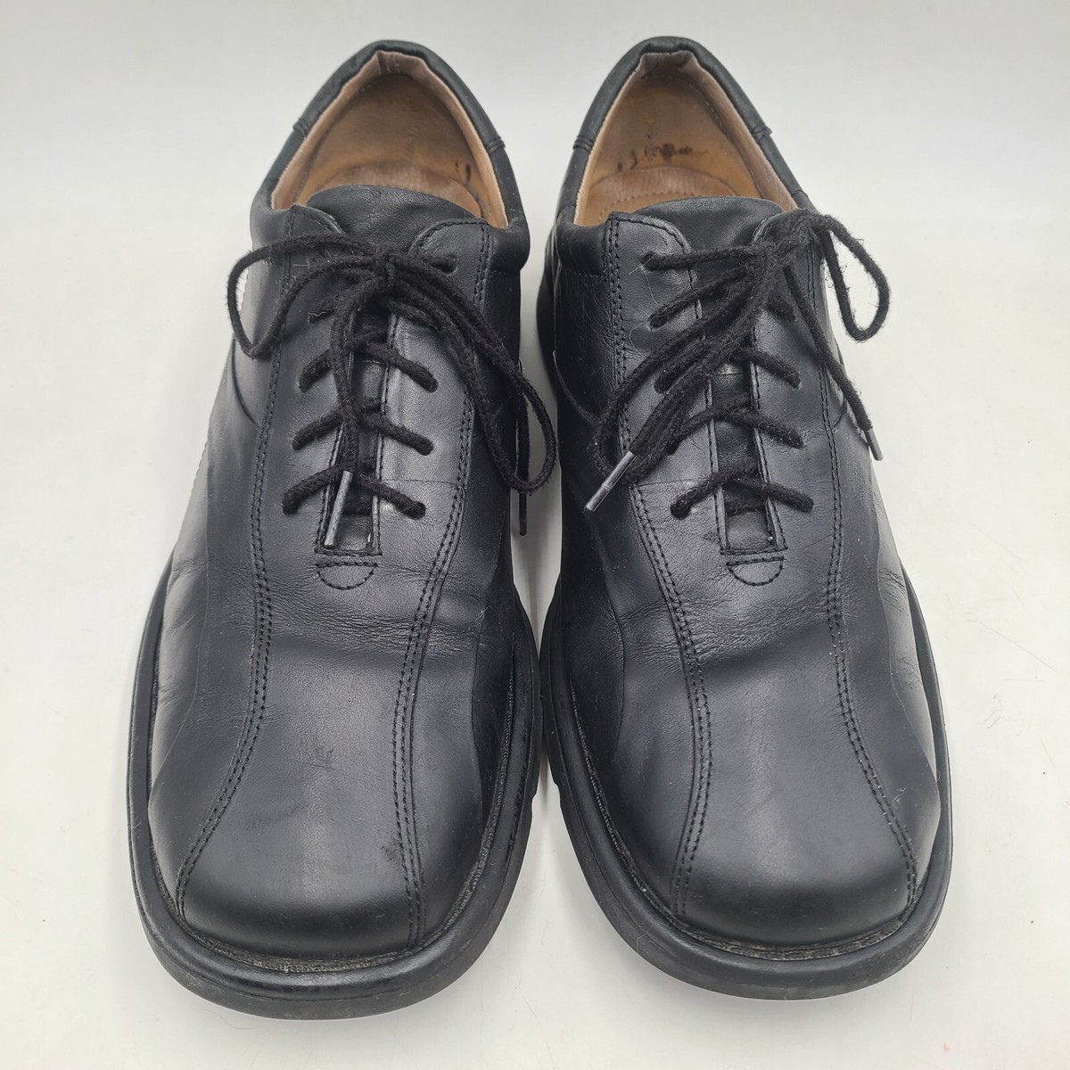 LONDON UNDERGROUND Chivas Black Square Bicycle Toe Casual Oxfords