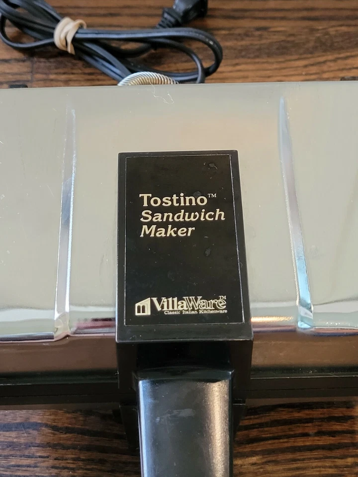 VillaWare Sandwich Panini Maker Tostino Model: 3800 Italian Kitchenware Chrome - Image 2 of 4