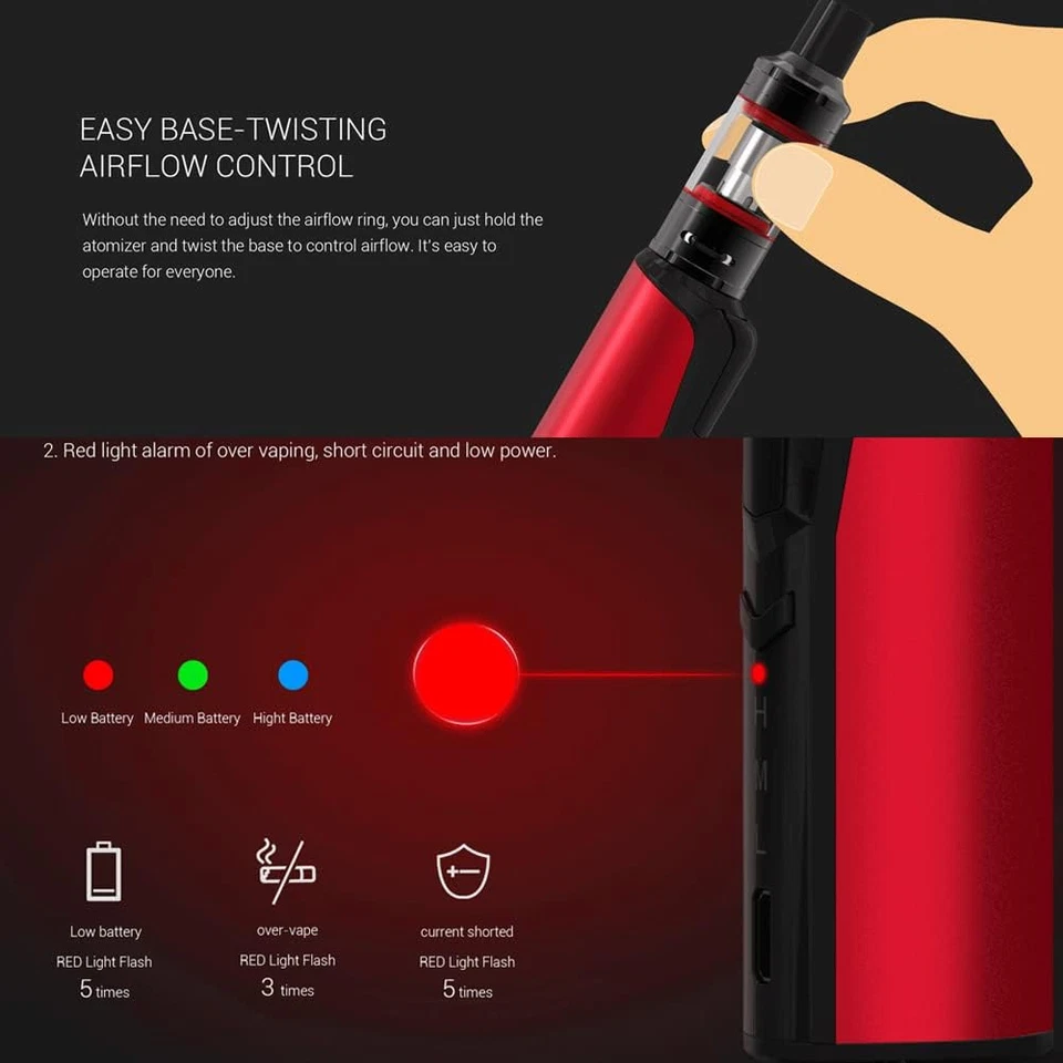 Cosmo Kit Sigaretta Elettronica 1500Mah Batteria 30W Vape Starter Kit Con Serbat - Immagine 4 di 4